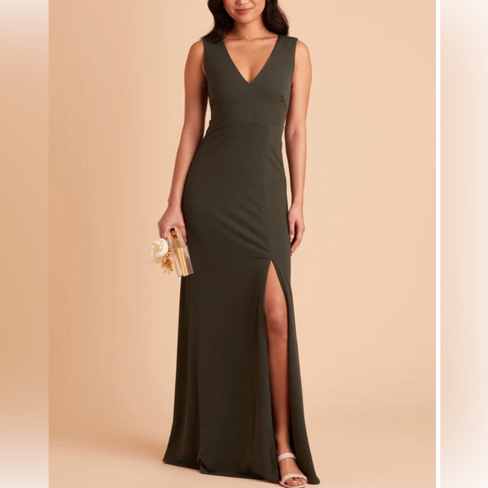 Shamin Crepe Dress in Olive